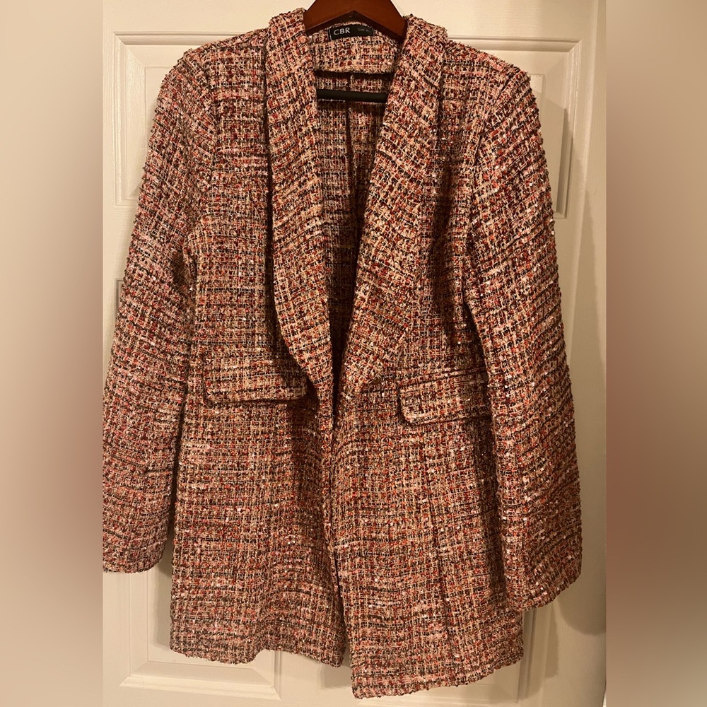 Tweed Blazer Jacket Size XL